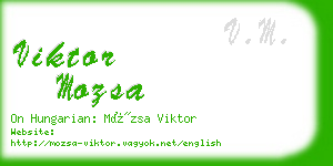 viktor mozsa business card